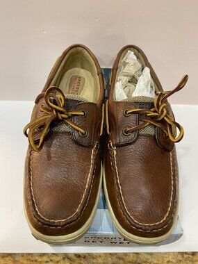 SPERRY BLUEFISH 2 EYE Top Sider Get Wet Boat Shoes Tan Size 8M NEW